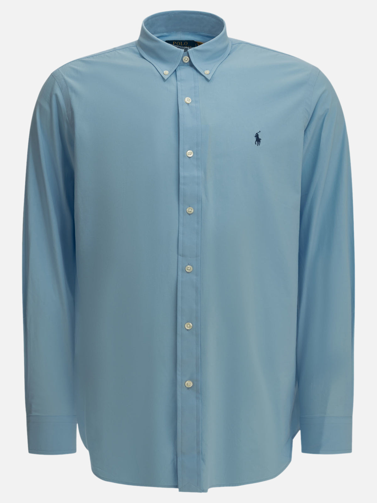 Polo Ralph Lauren Casual, custom-fit stretch shirt with logo Light blue