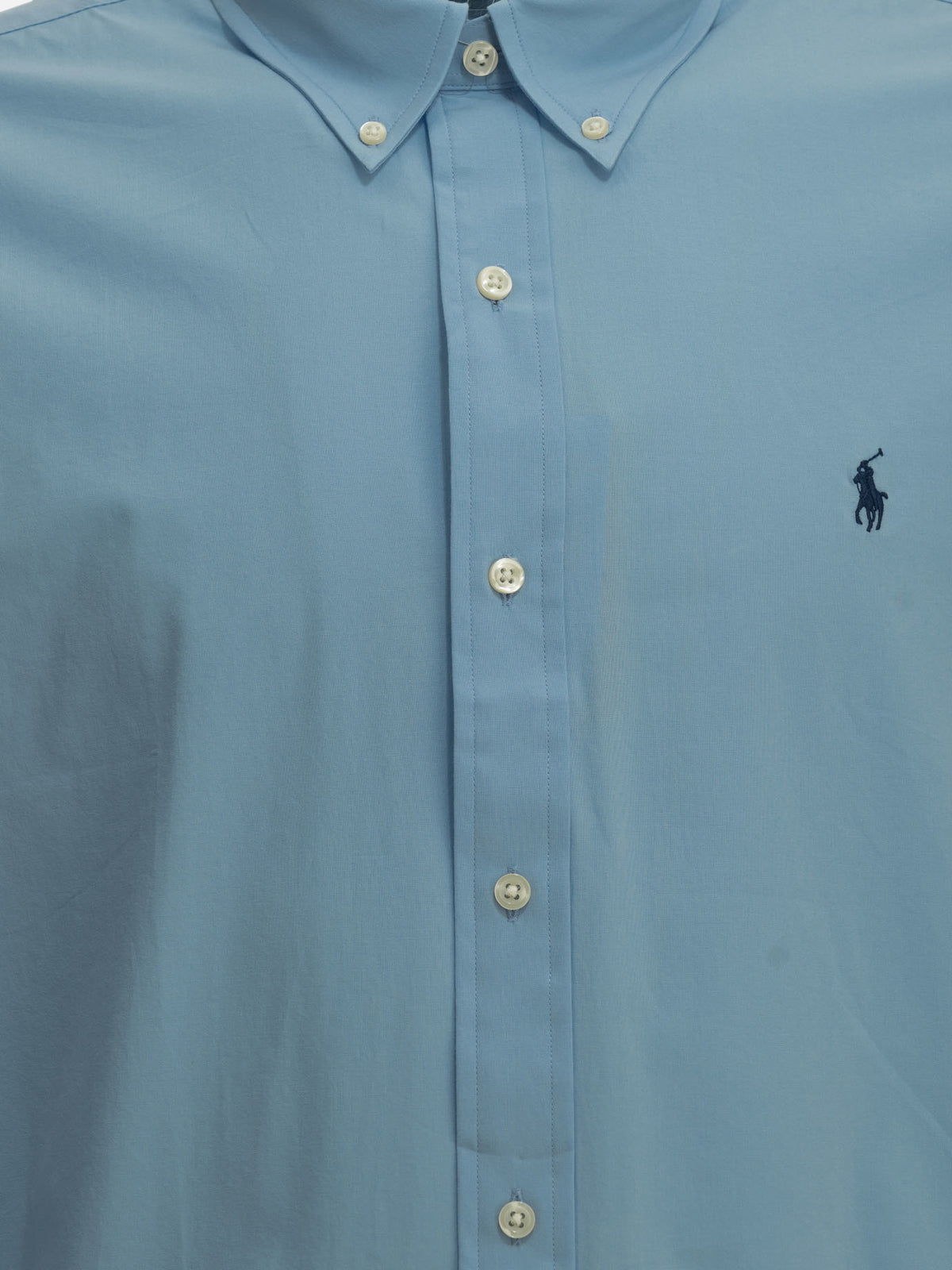Polo Ralph Lauren Casual, custom-fit stretch shirt with logo Light blue