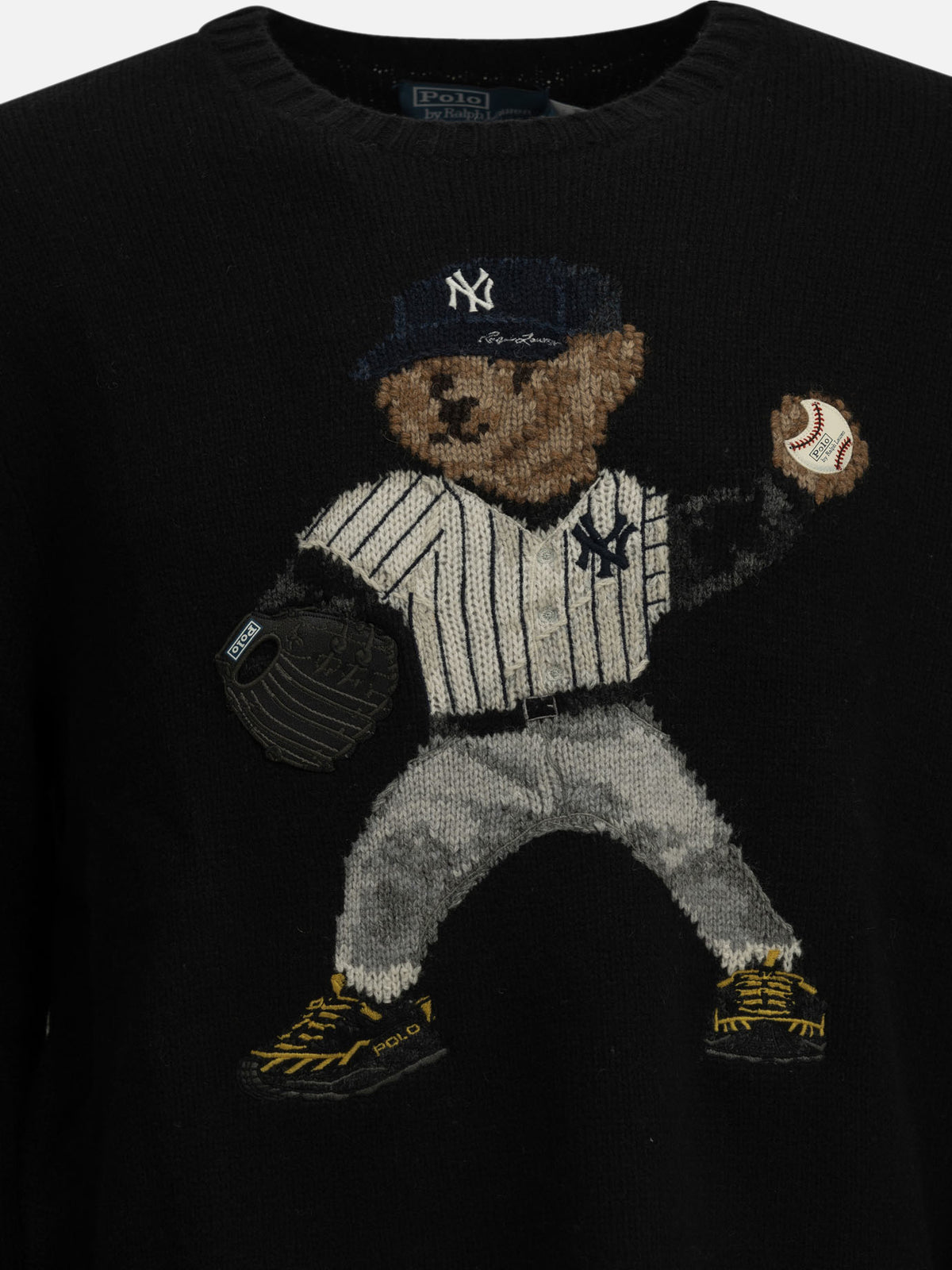 Polo Ralph Lauren "Polo Bear x Yankees" Crew-Neck Sweater Black

