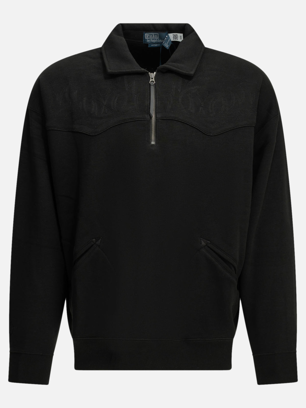 Polo Ralph Lauren "MLB" Polo-Collar Sweatshirt Black

