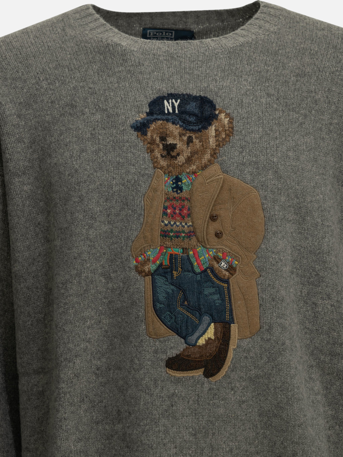 Polo Ralph Lauren "Polo Bear" Crew-Neck Sweater Grey - VIETTI