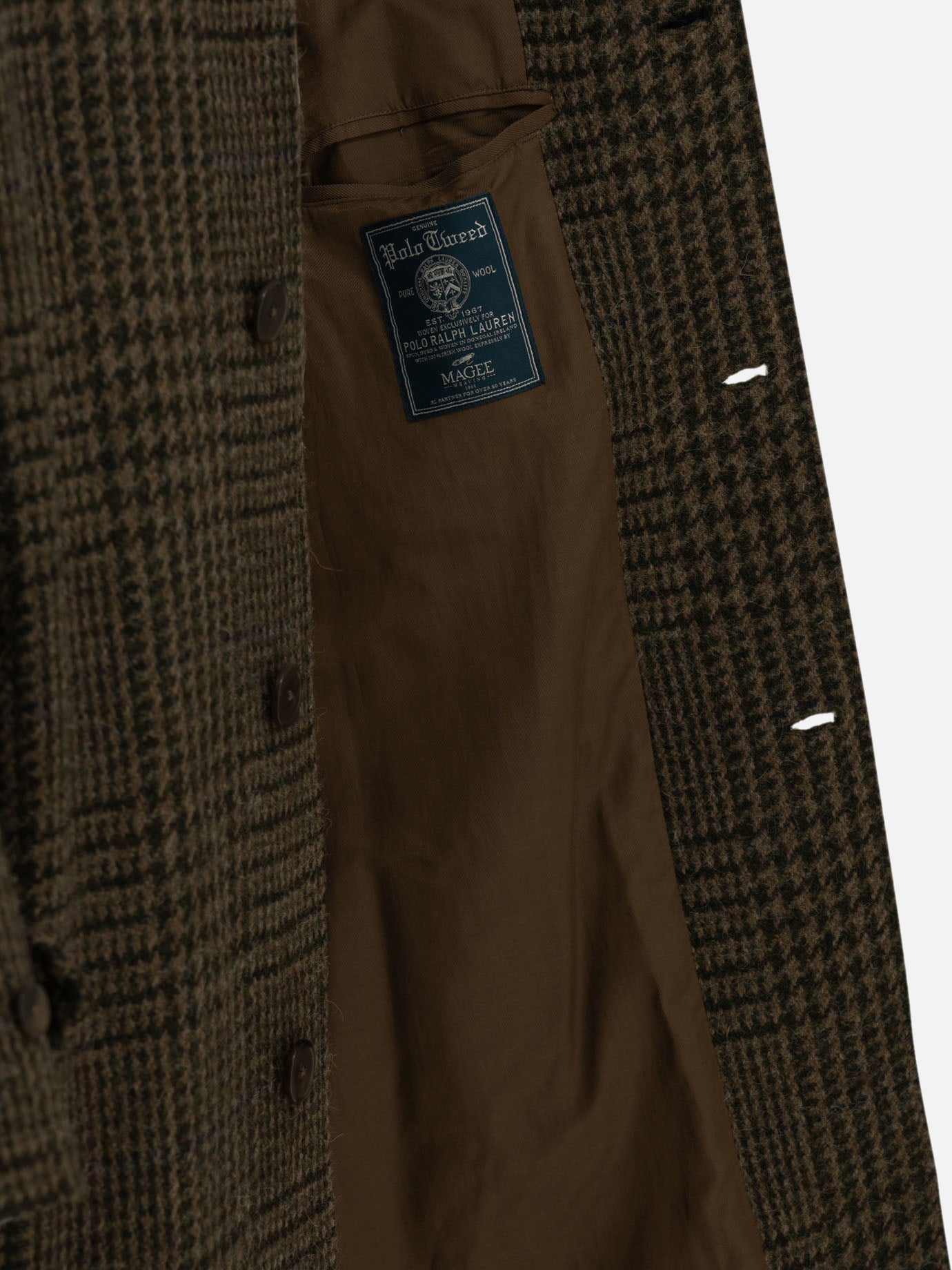 Long coats Tweed  Brown - Polo Ralph Lauren Men | PDP | VIETTI Online Store | thumbnail_4