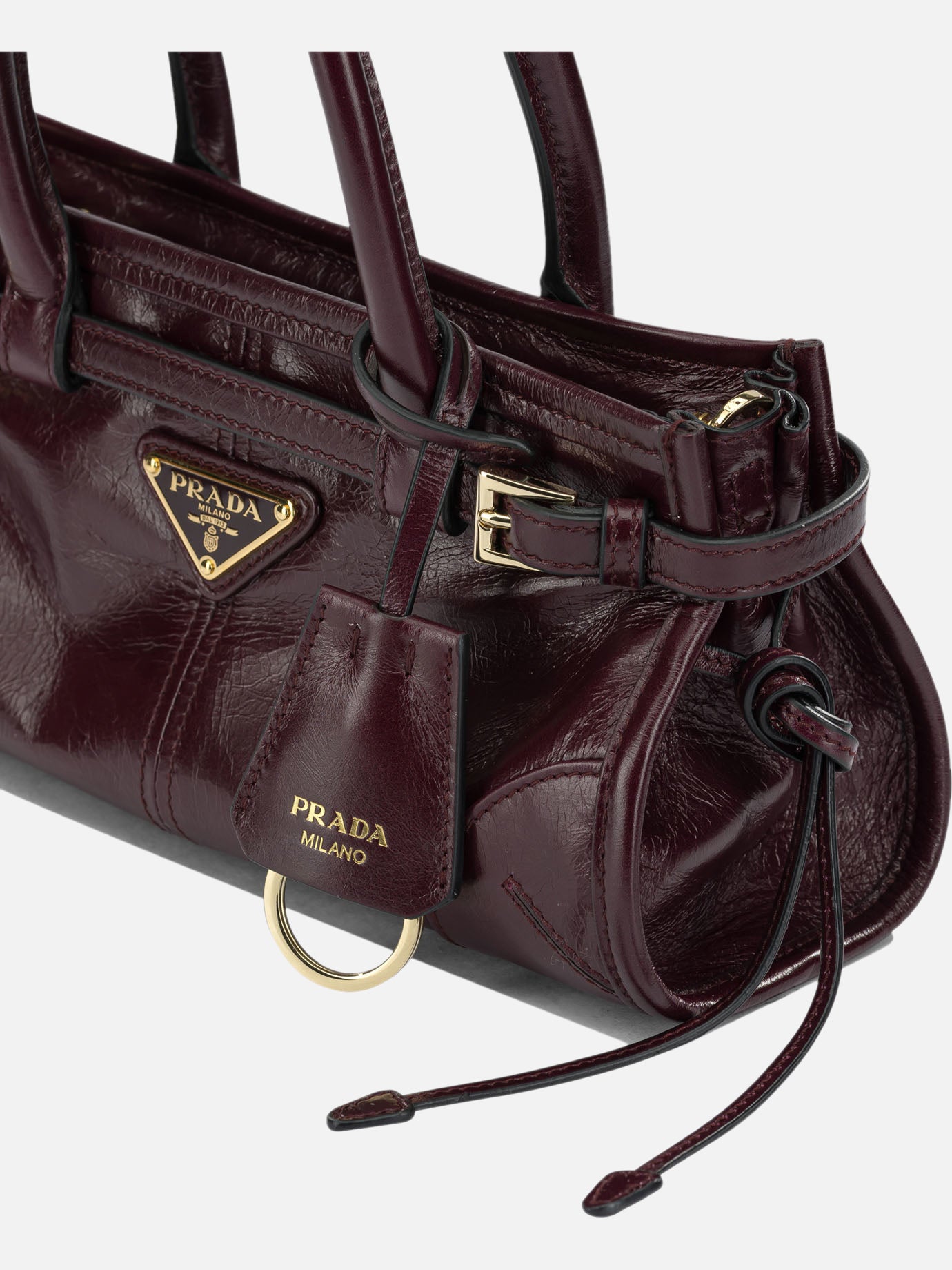 Small bags 100% calf leather  Bordeaux - Prada Women | PDP | VIETTI Online Store | thumbnail_4