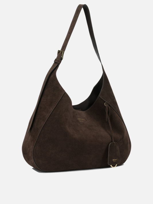 Prada "Boogie" Large Shoulder Bag Brown

