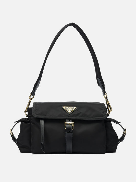 Borse medie 100% recycled polyamide - Other fabric: 100% calf leather  Nero - Prada Donna | PLP | VIETTI Online Store 
