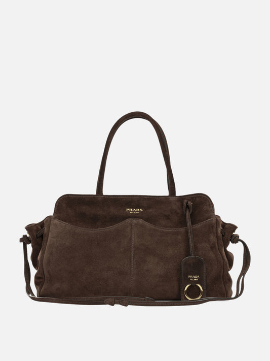 Prada "Allusion" Medium Shoulder Bag Brown

