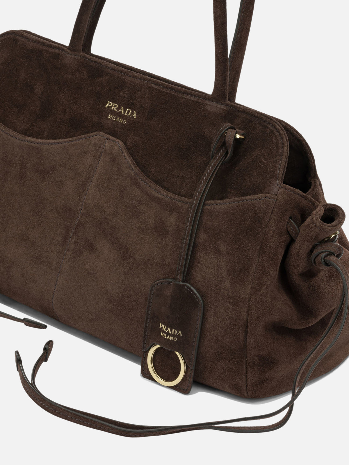 Prada "Allusion" Medium Shoulder Bag Brown

