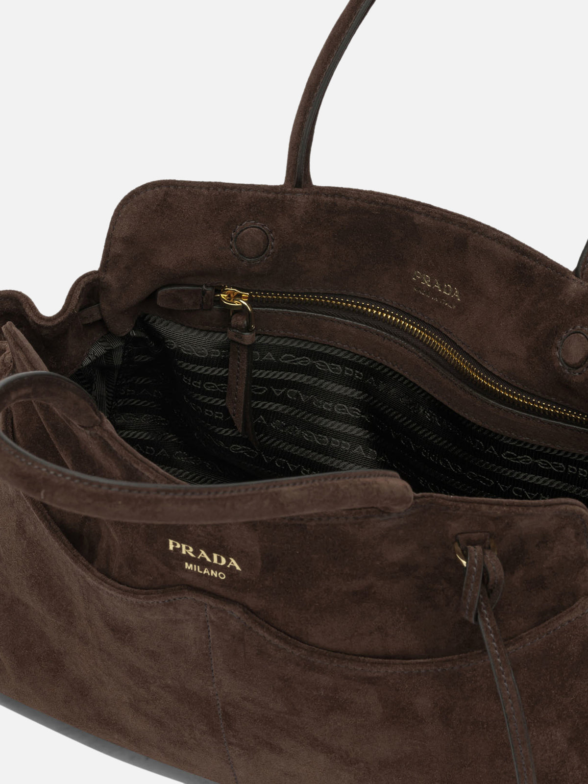 Prada Borsa a spalla "Allusion" media Marrone - VIETTI