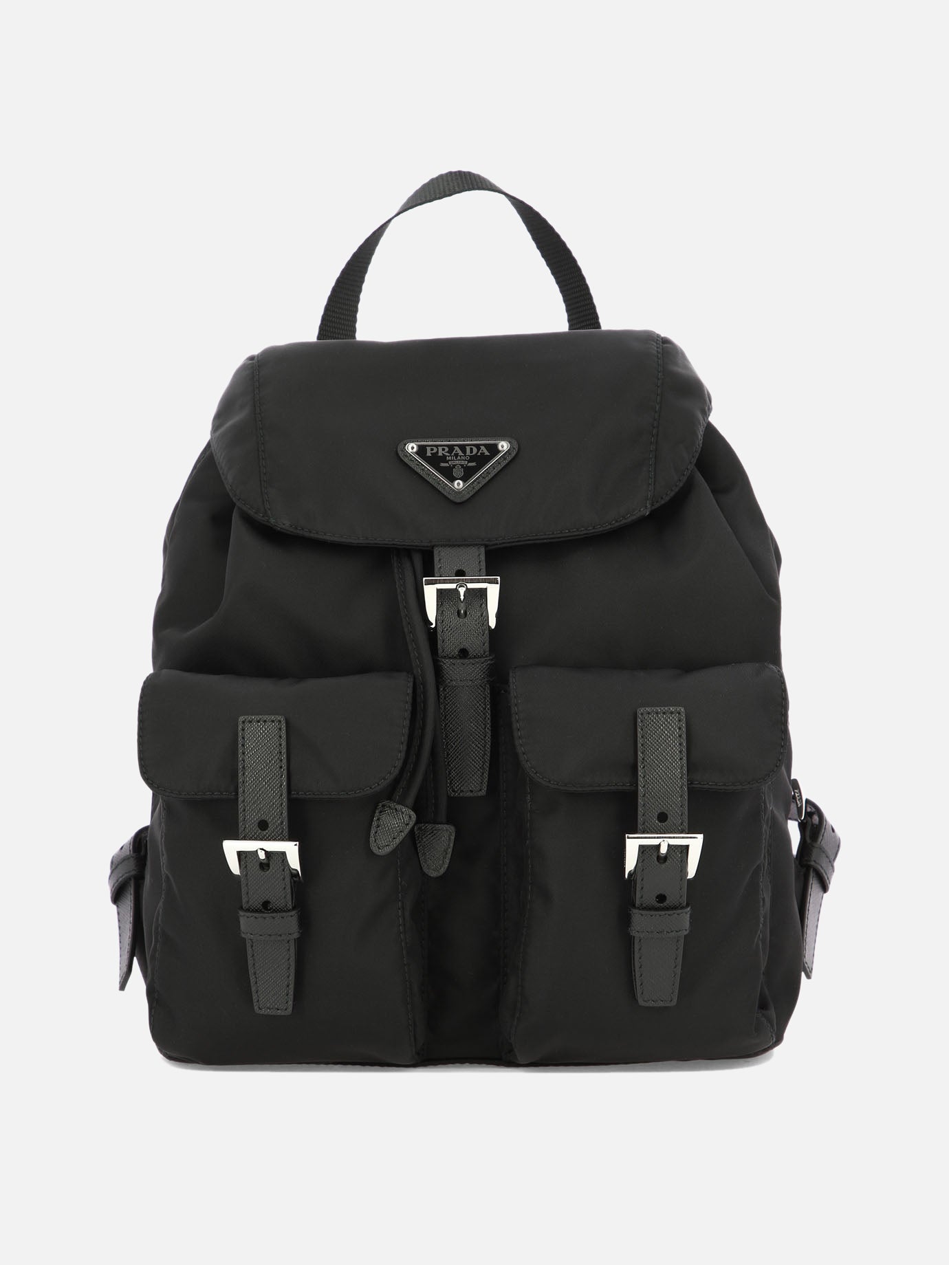 Zaini casual 100% recycled polyamide - 100% leather  Nero - Prada Donna | PDP | VIETTI Online Store | Zoom-Modal
