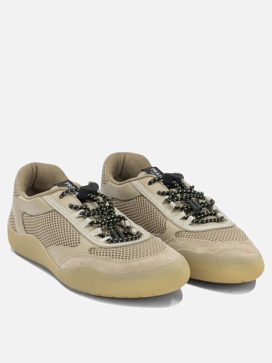 Prada "Speedrock" Low-Top Sneakers Beige


