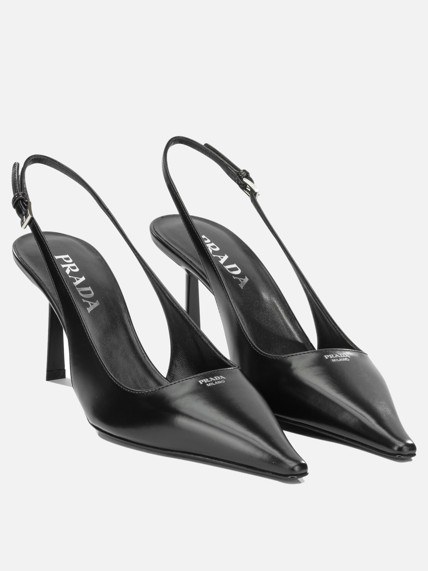 Slingbacks 100% calf leather  Black - Prada Women | PDP | VIETTI Online Store | Zoom-Modal_2
