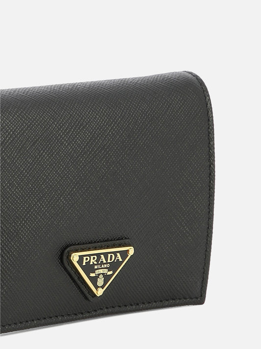 Prada Saffiano leather wallet Black

