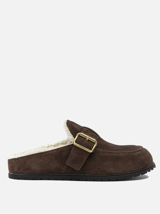 Loafers 100% calf leather - 100% ovis aries  Brown - Prada Women | PDP | VIETTI Online Store 
