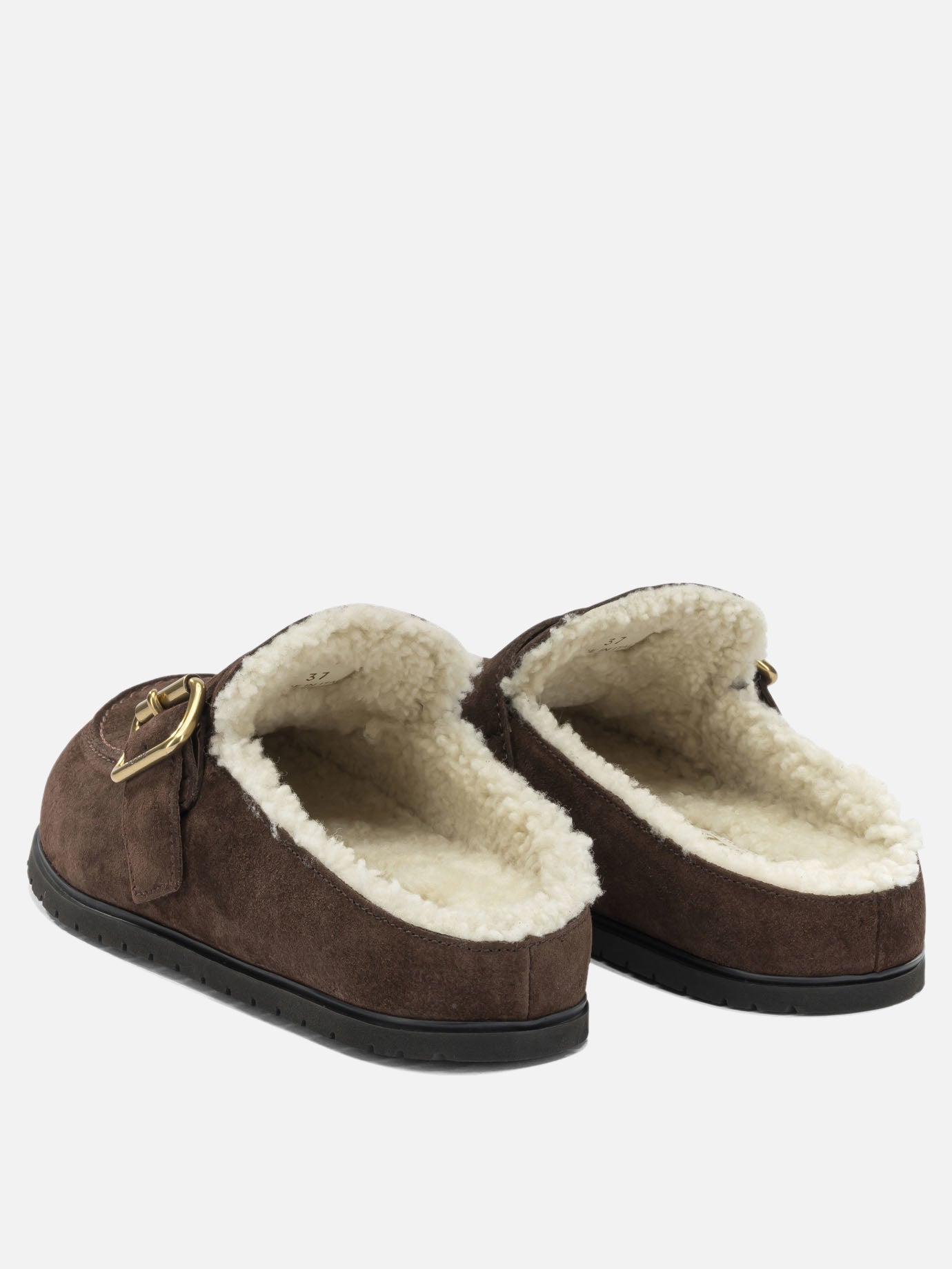 Prada Suede and shearling mules Brown - Women | VIETTI Online Store