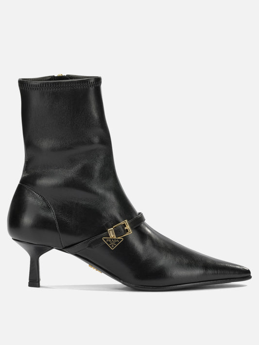 Zipped boots 100%a lamb leather - 100% rubber  Black - Prada Women | PLP | VIETTI Online Store 
