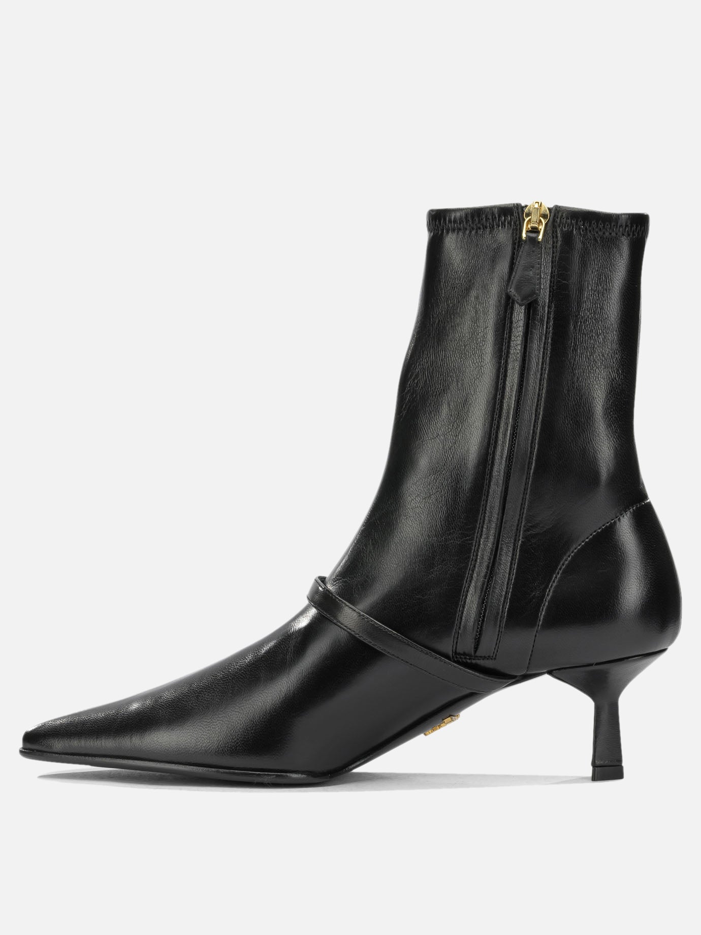 Zipped boots 100%a lamb leather - 100% rubber  Black - Prada Women | PDP | VIETTI Online Store | thumbnail_3
