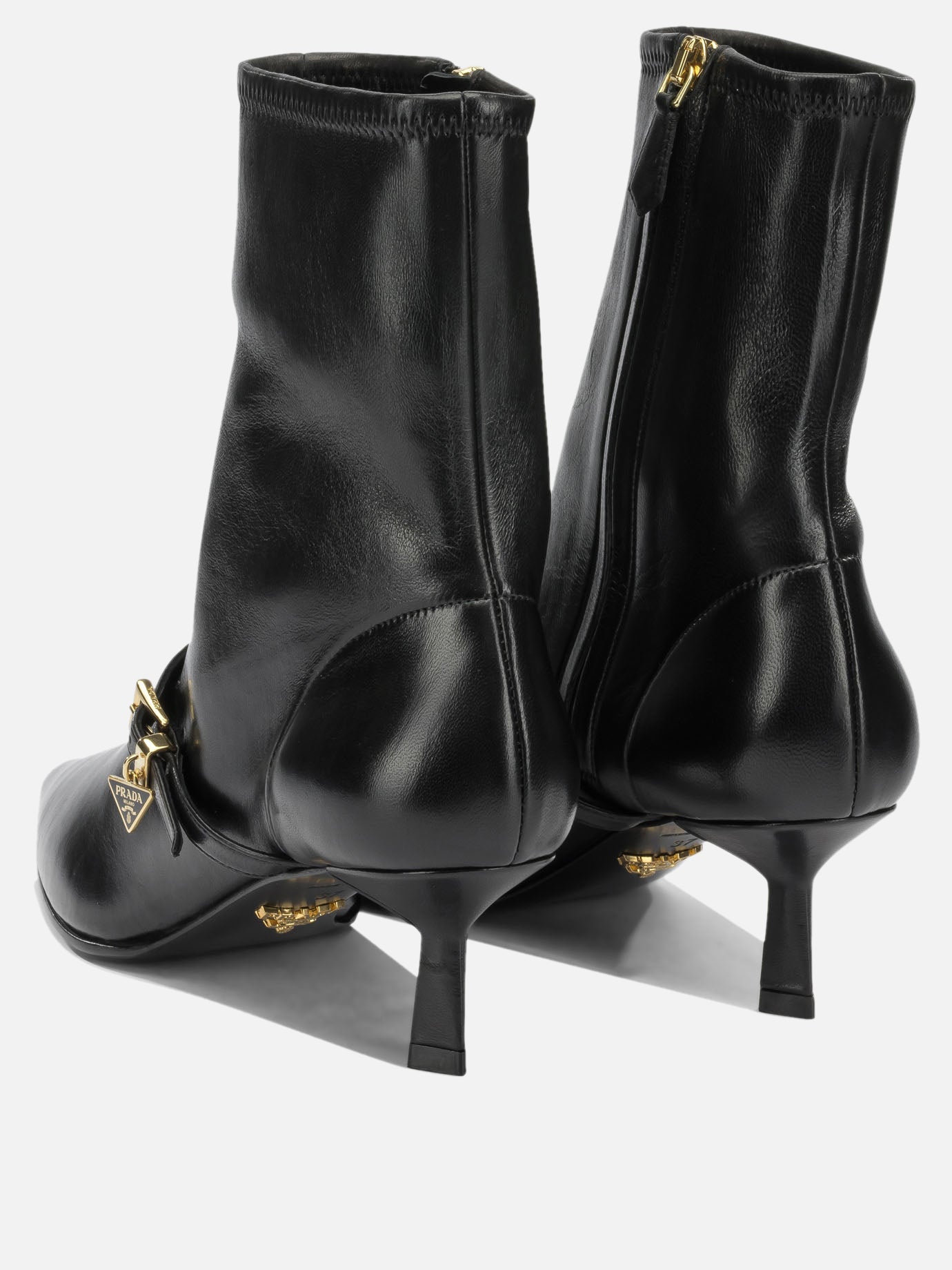 Zipped boots 100%a lamb leather - 100% rubber  Black - Prada Women | PDP | VIETTI Online Store | thumbnail_4