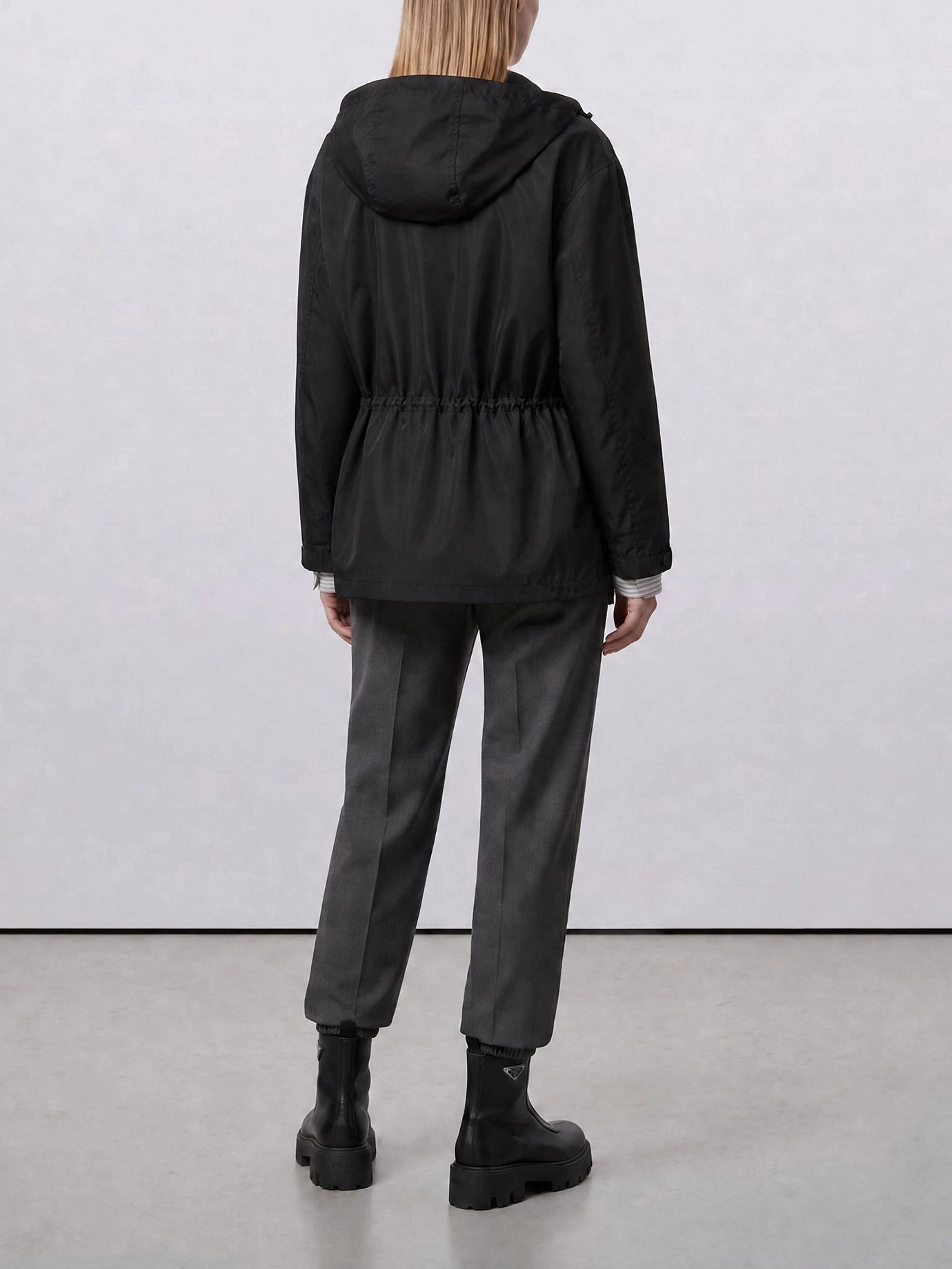 Raincoats & Trench coats Logo  Black - Prada Women | PDP | VIETTI Online Store | thumbnail_3