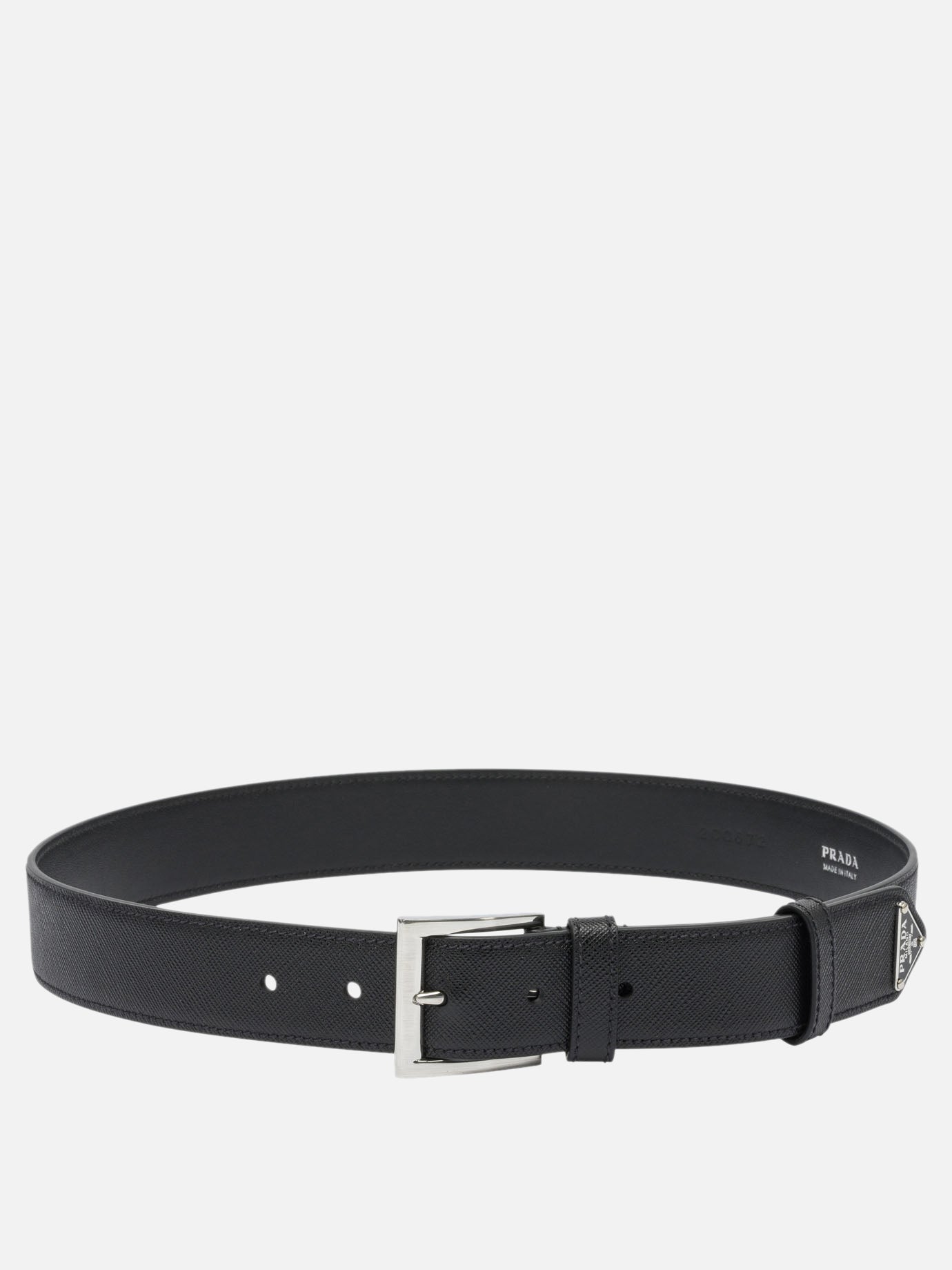 Cinture in pelle 100% calf leather  Nero - Prada Uomo | PDP | VIETTI Online Store | thumbnail