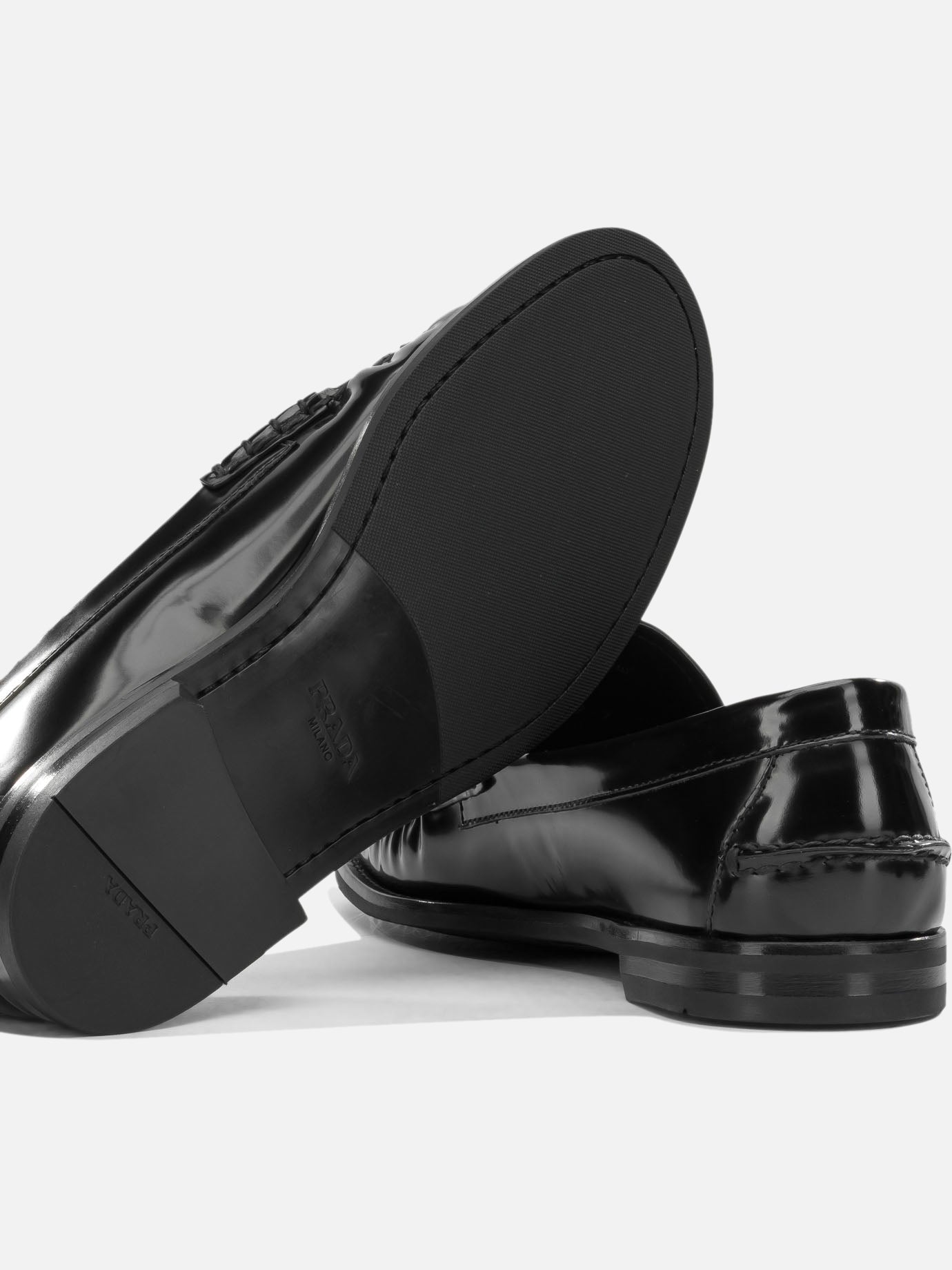 Loafers 100% calf leather - 100% rubber  Black - Prada Men | PDP | VIETTI Online Store | thumbnail_5