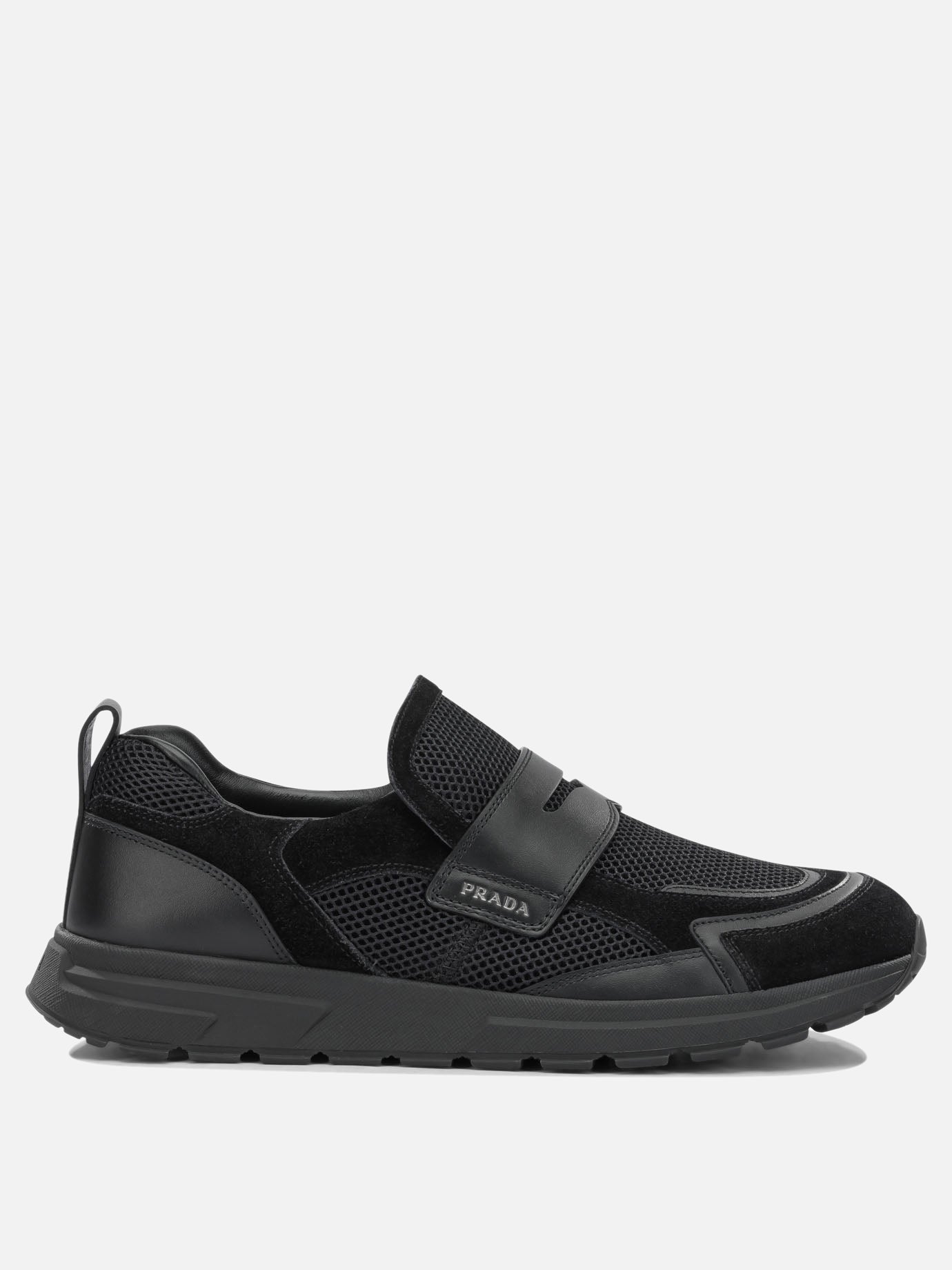 Loafers 100% polyester - 100% calf leather  Black - Prada Men | PDP | VIETTI Online Store | Zoom-Modal
