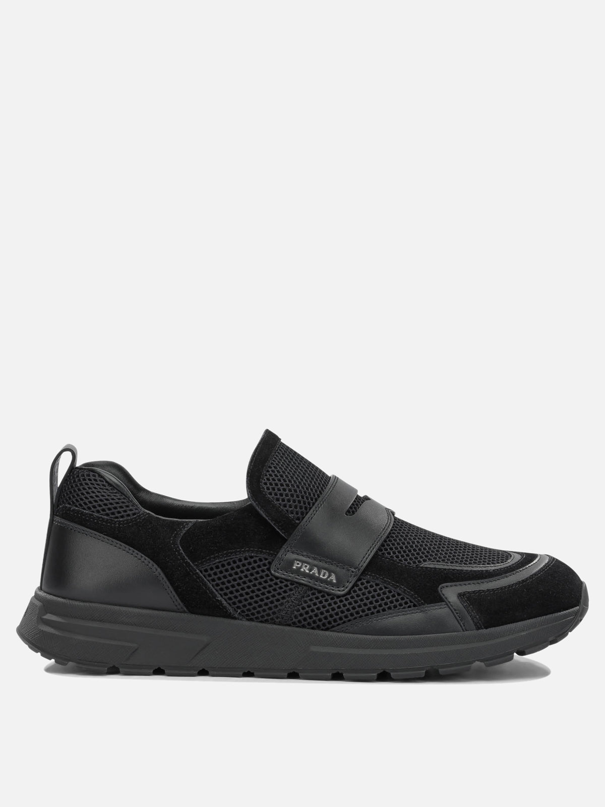 Prada re-edition Men\'s Black Nappa Leather Sneakers Shoes 2EE429, Size UK 11 Prada Nappa leather sneakers Black - Men | VIETTI Online Store main image 2