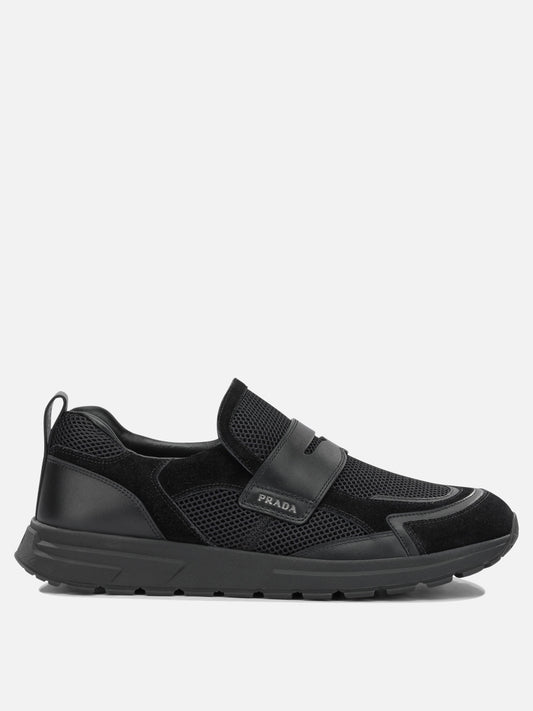 Loafers 100% polyester - 100% calf leather  Black - Prada Men | PLP | VIETTI Online Store 

