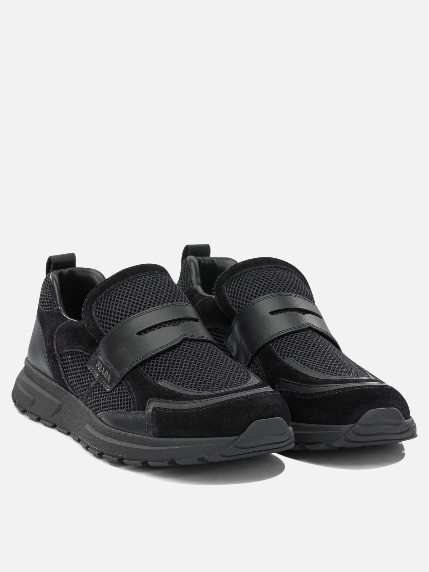 Loafers 100% polyester - 100% calf leather  Black - Prada Men | PDP | VIETTI Online Store | Zoom-Modal_2
