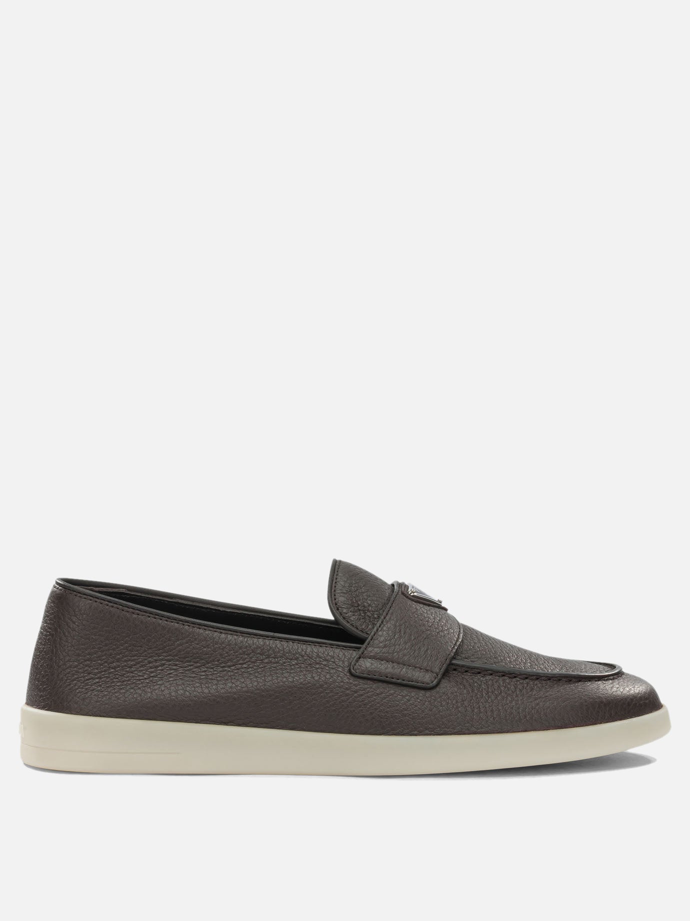Loafers 100% calf leather - 100% rubber  Brown - Prada Men | PDP | VIETTI Online Store | thumbnail