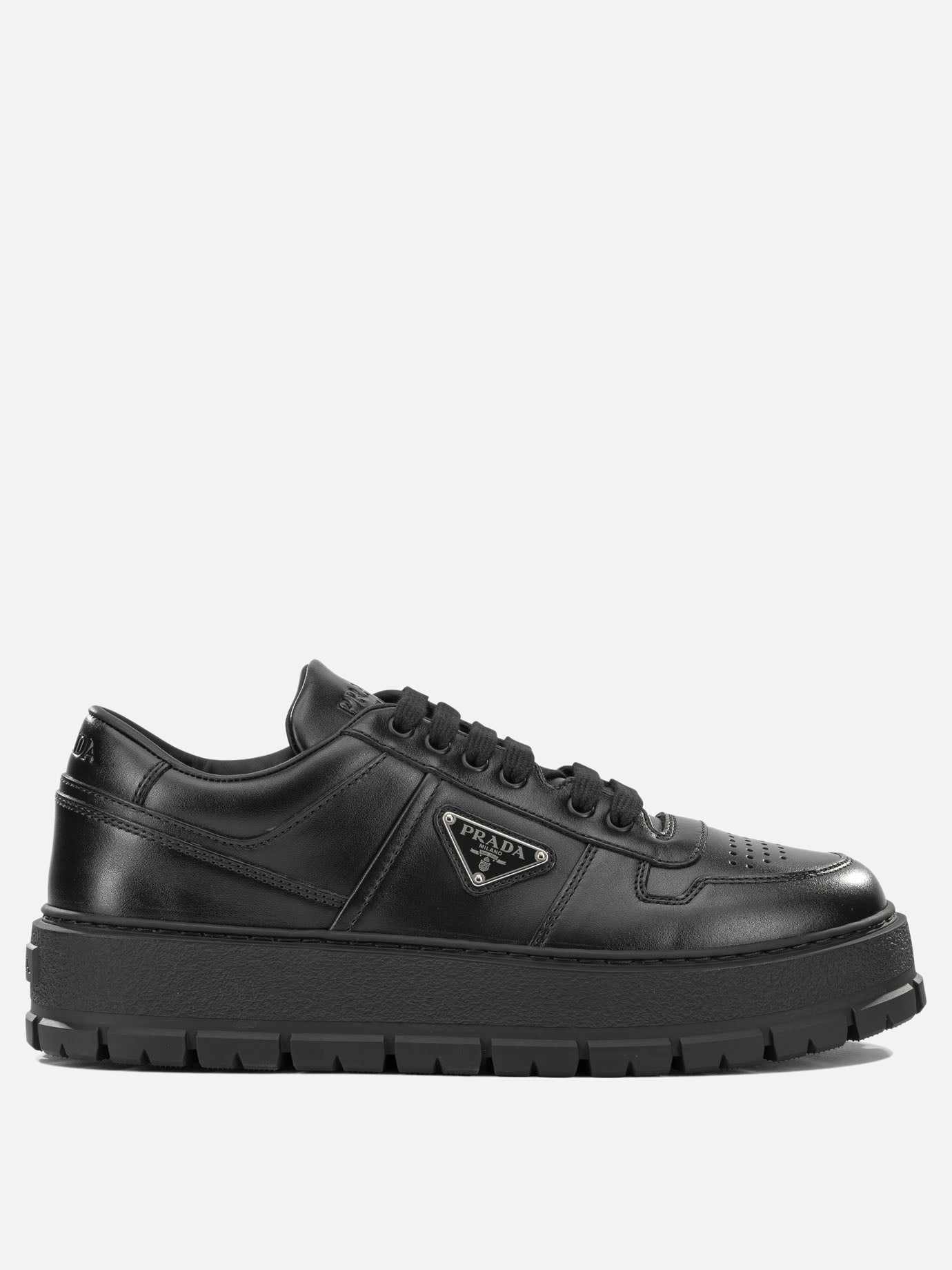 Sneaker basse 100% calf leather  Nero - Prada Uomo | PDP | VIETTI Online Store | thumbnail