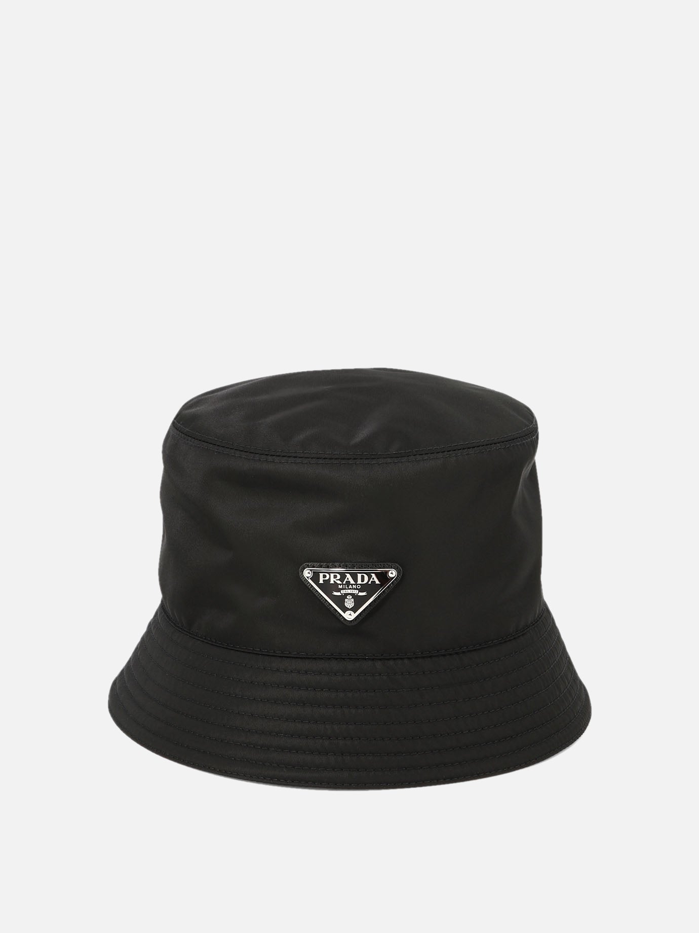 Bucket hats 100% recycled polyamide - Lining: 100% cotton  Black - Prada Men | PDP | VIETTI Online Store | Zoom-Modal
