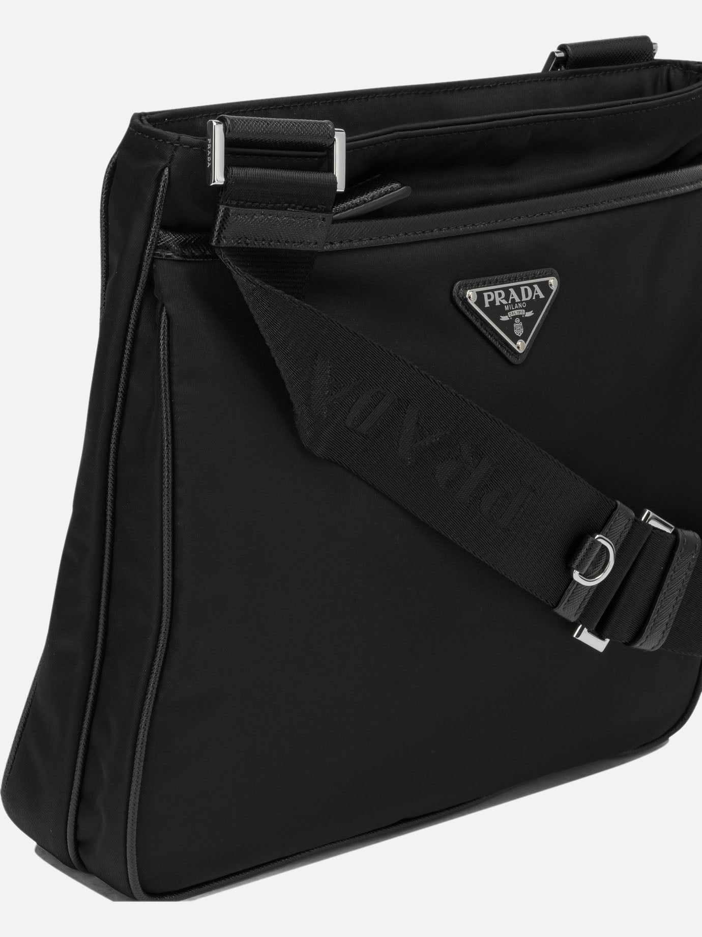 Small bags 100% nylon 100% leather - Lining: 100% recycled polyamide  Black - Prada Men | PDP | VIETTI Online Store | thumbnail_4
