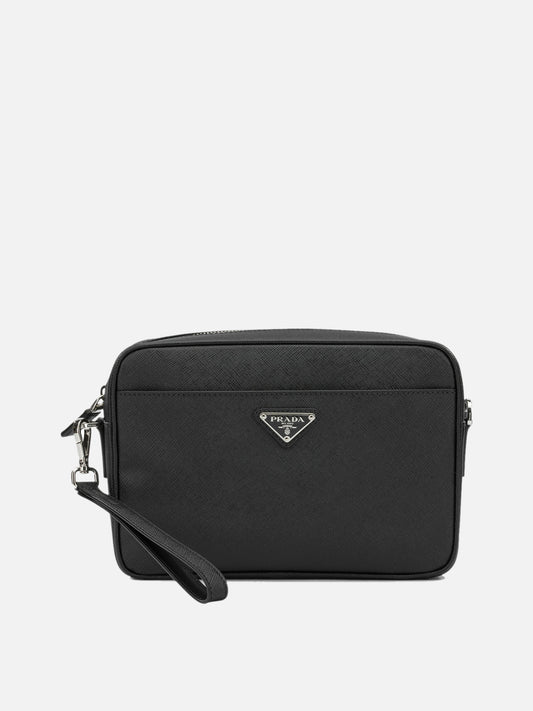 Prada Small crossbody bag with logo Black


