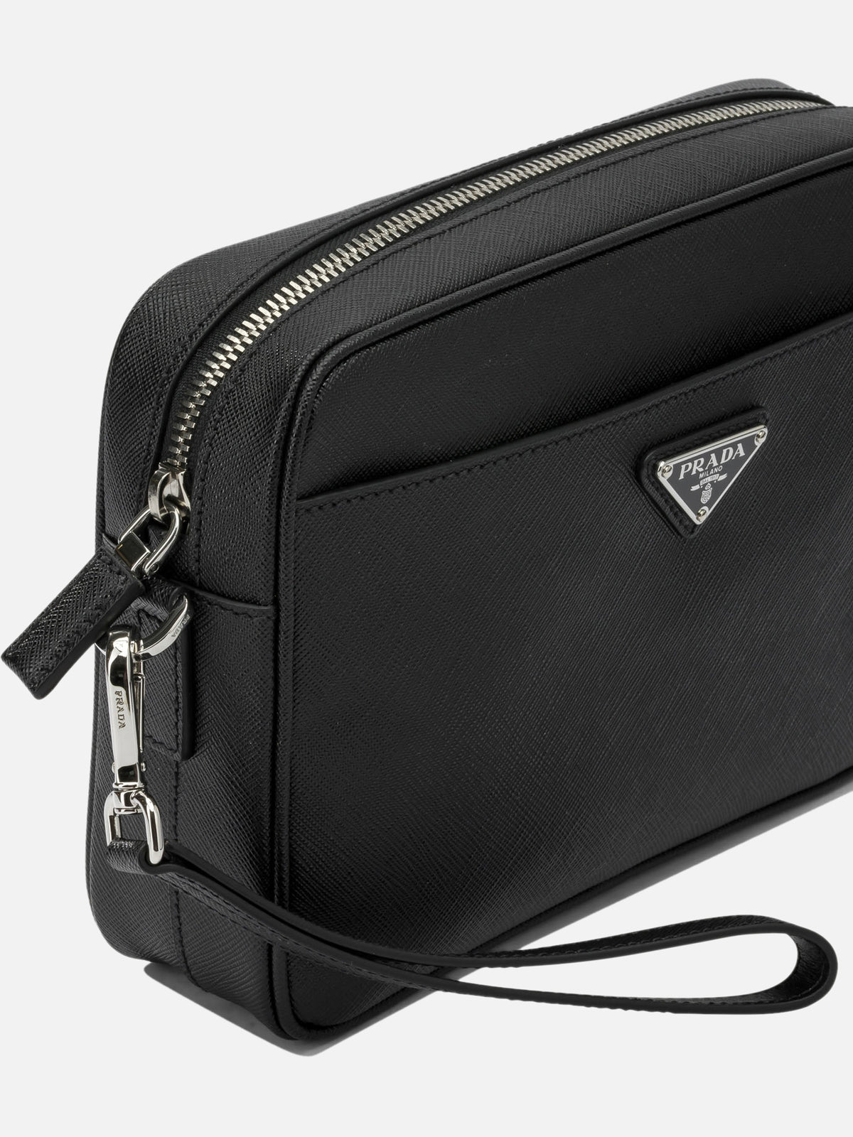 Prada Small crossbody bag with logo Black - VIETTI