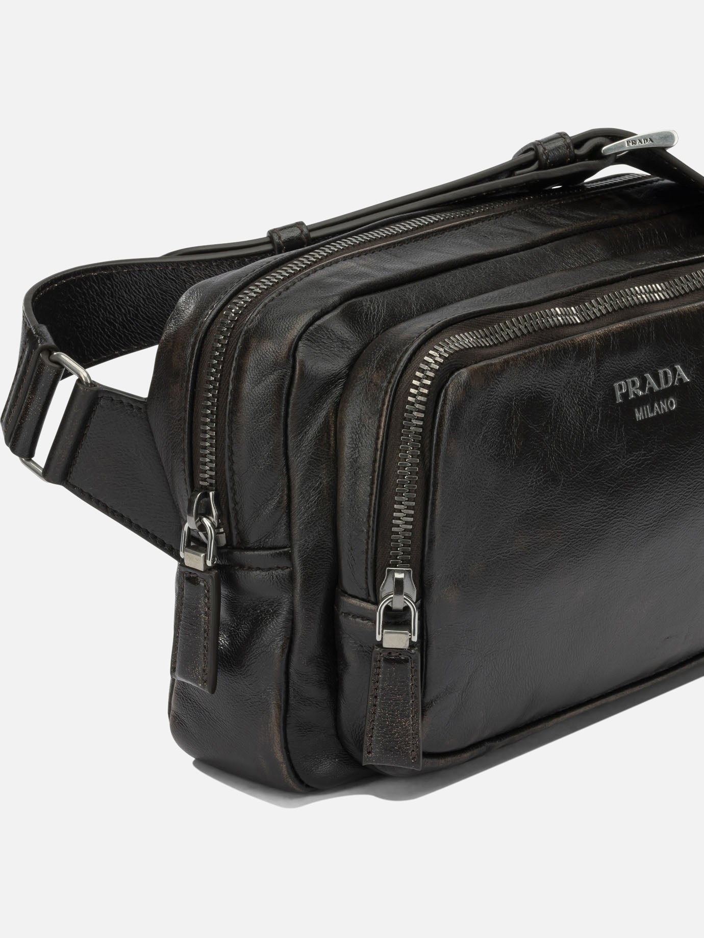 Small bags 100% lamb leather  Brown - Prada Men | PDP | VIETTI Online Store | thumbnail_4