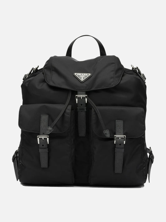 Casual backpacks 100% calf leather - Lining: 100% recycled polyamide  Black - Prada Men | PDP | VIETTI Online Store 
