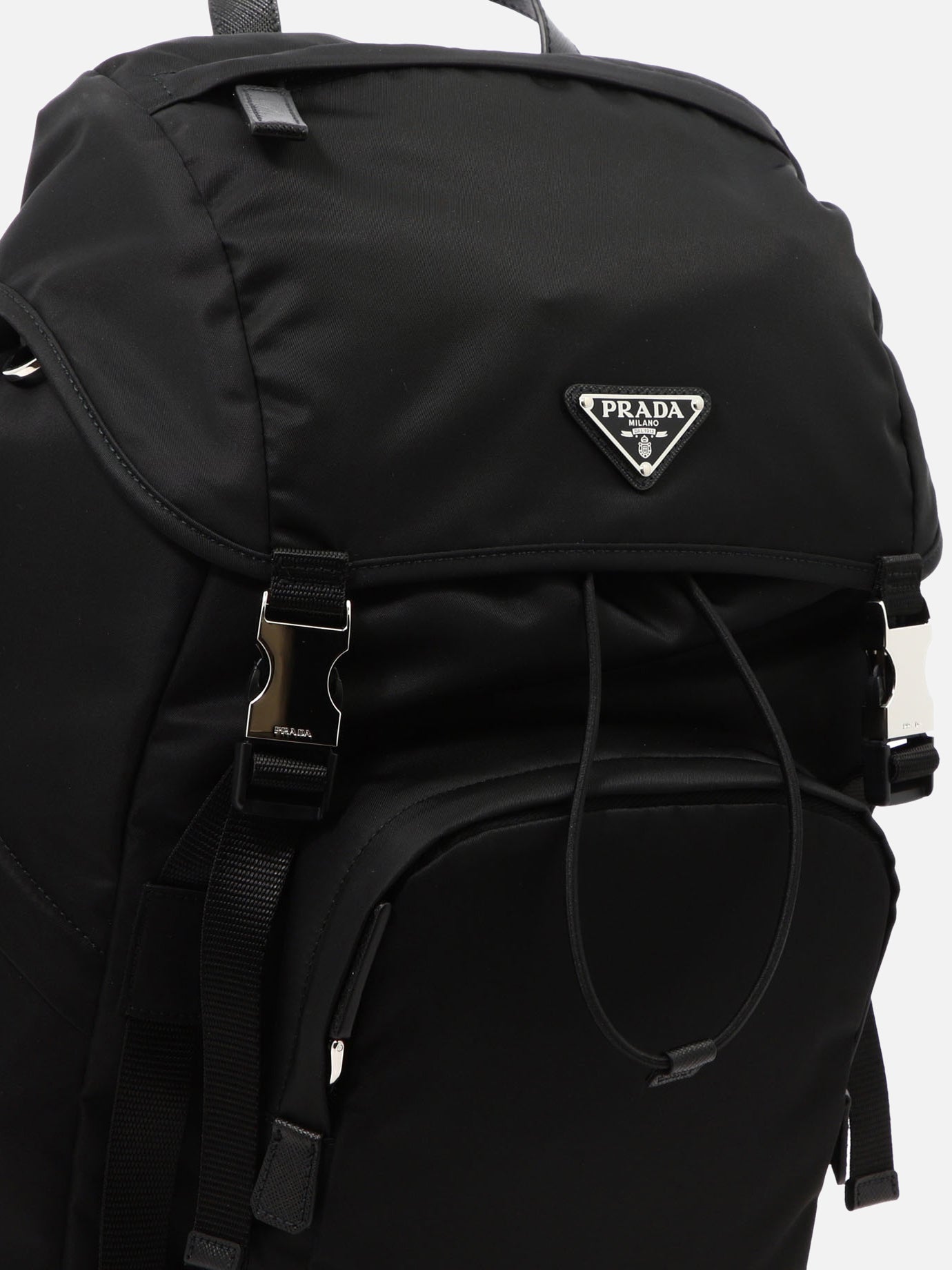 Prada Re-Nylon and Saffiano leather backpack 2VZ135 Black - Men