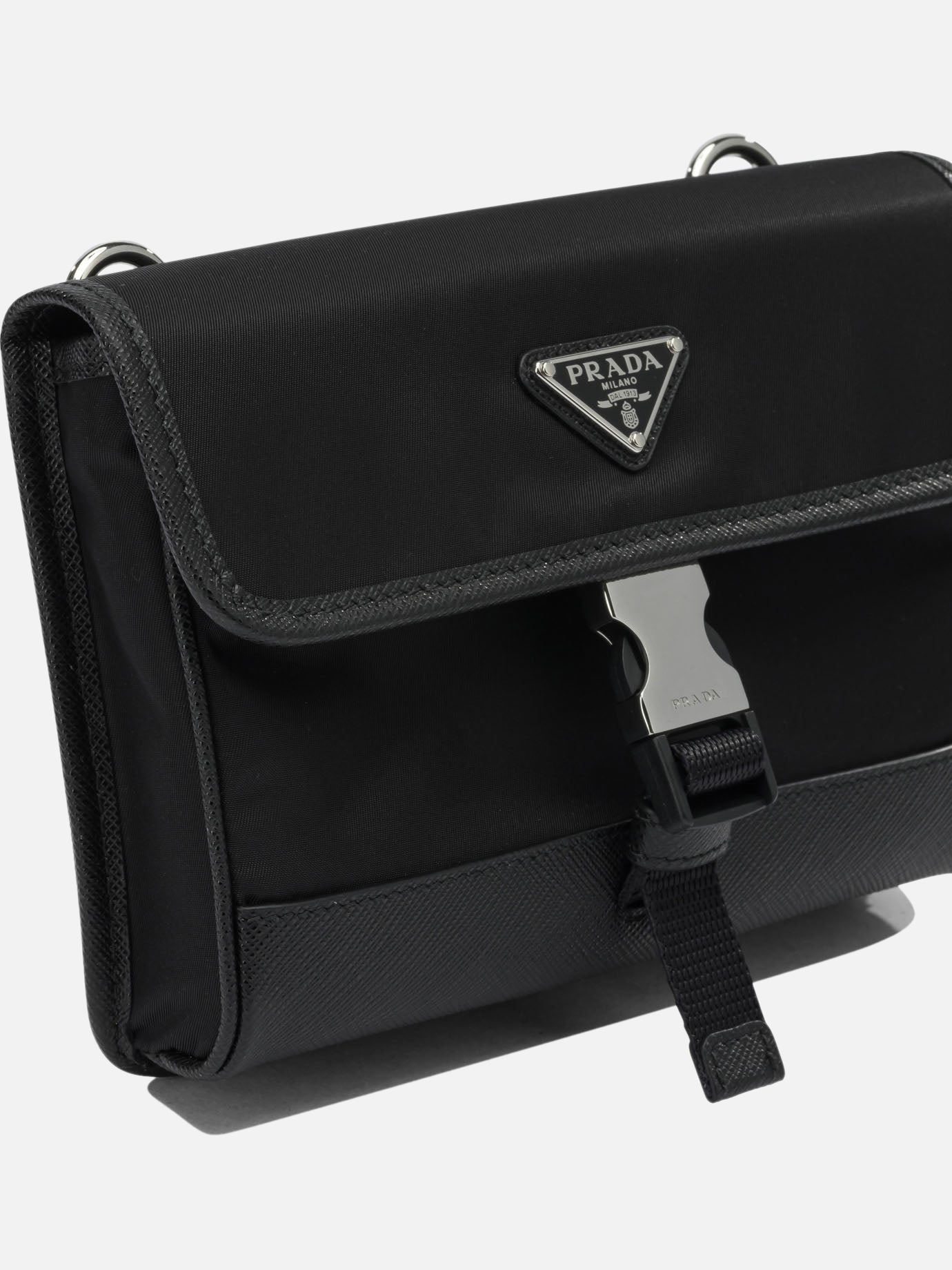 Accessori per cellulare 100% recycled polyamide - Other fabric: 100% calf leather  Nero - Prada Uomo | PDP | VIETTI Online Store | thumbnail_4