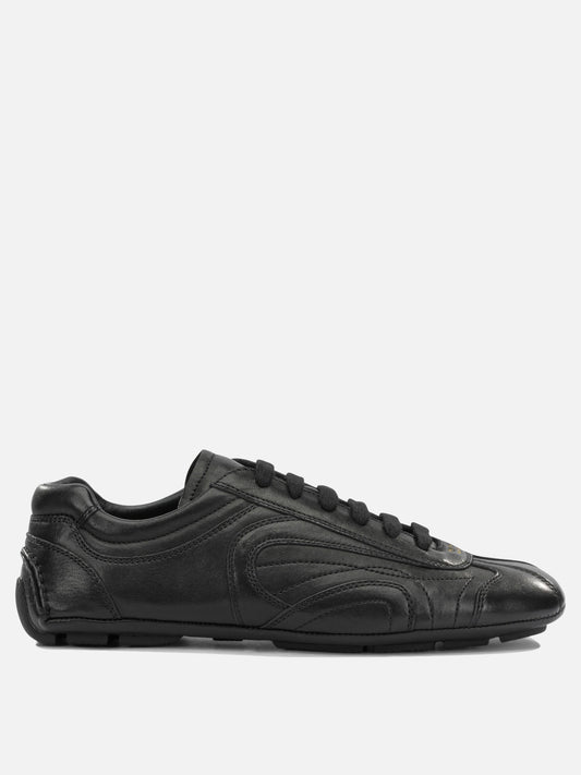 Low top sneakers 100% leather - 100% rubber  Black - Prada Men | PLP | VIETTI Online Store 

