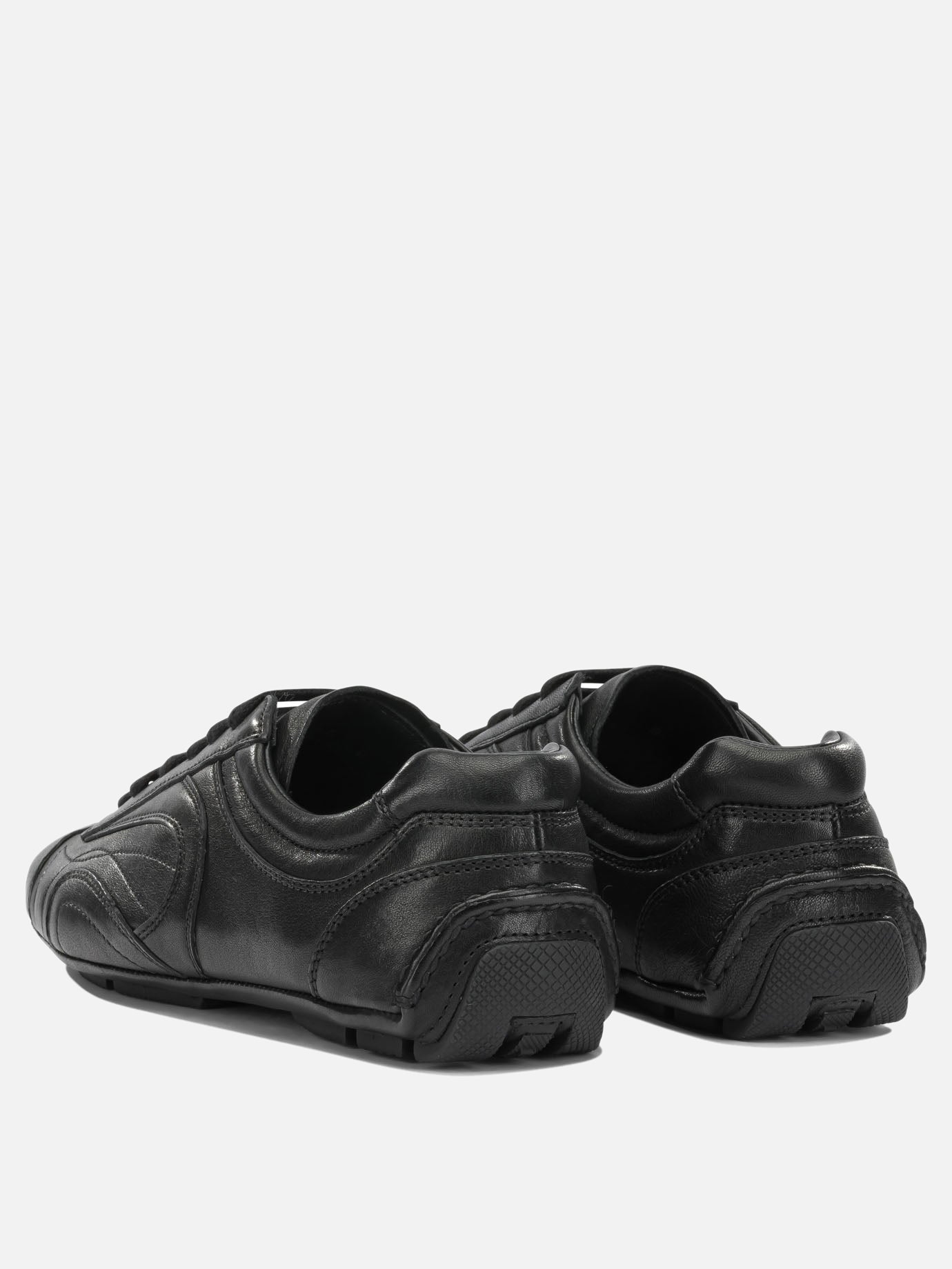 Low top sneakers 100% leather - 100% rubber  Black - Prada Men | PDP | VIETTI Online Store | thumbnail_4