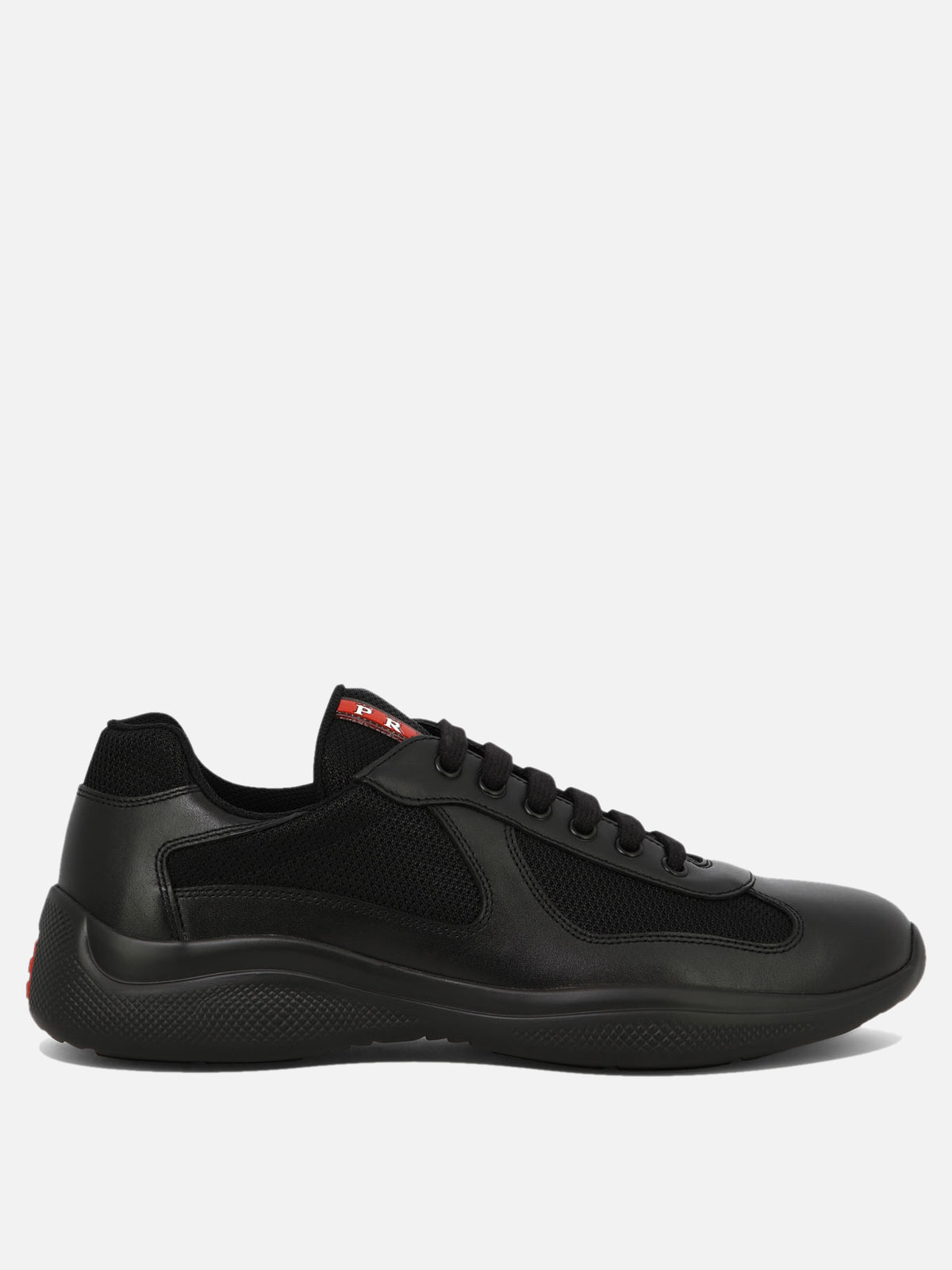 Prada re-edition Men\'s Black Nappa Leather Sneakers Shoes 2EE429, Size UK 11 Black Prax 2.0 Re-Nylon and leather sneakers | PRADA  main image 4