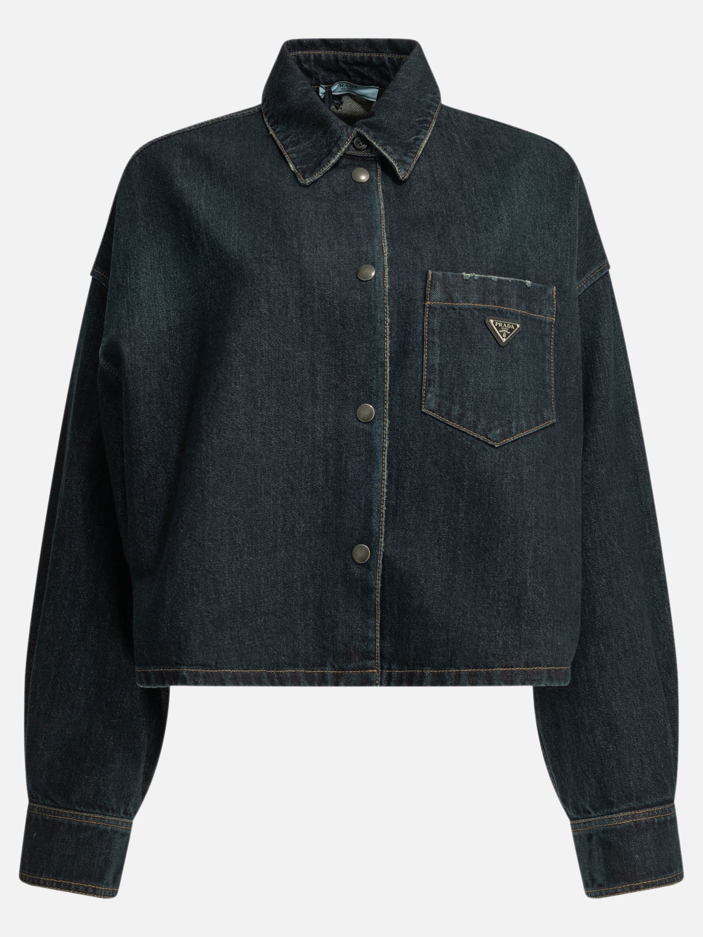 Giacche in denim Logo  Blu - Prada Donna | PDP | VIETTI Online Store | Zoom-Modal
