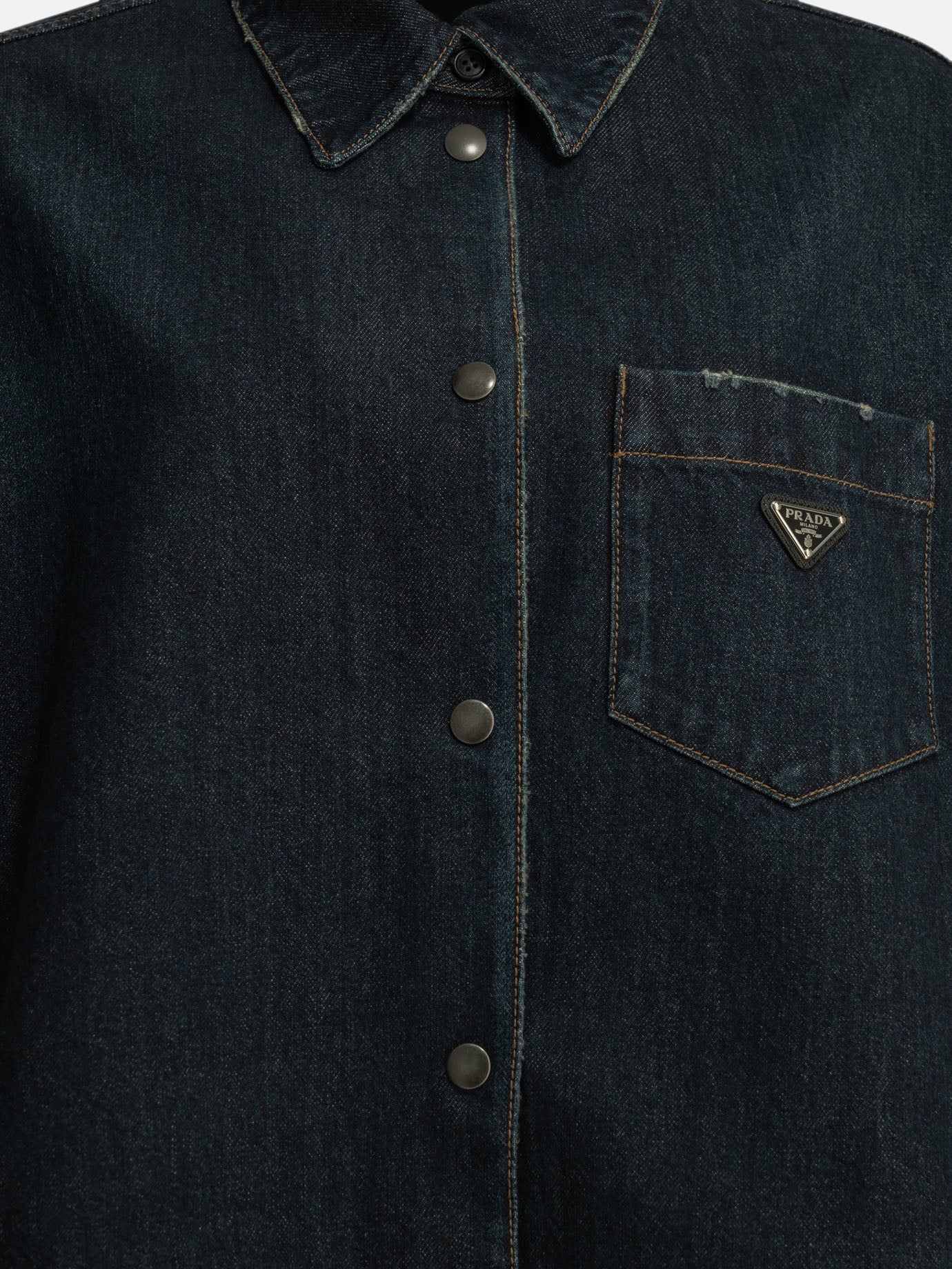 Giacche in denim Logo  Blu - Prada Donna | PDP | VIETTI Online Store | thumbnail_3