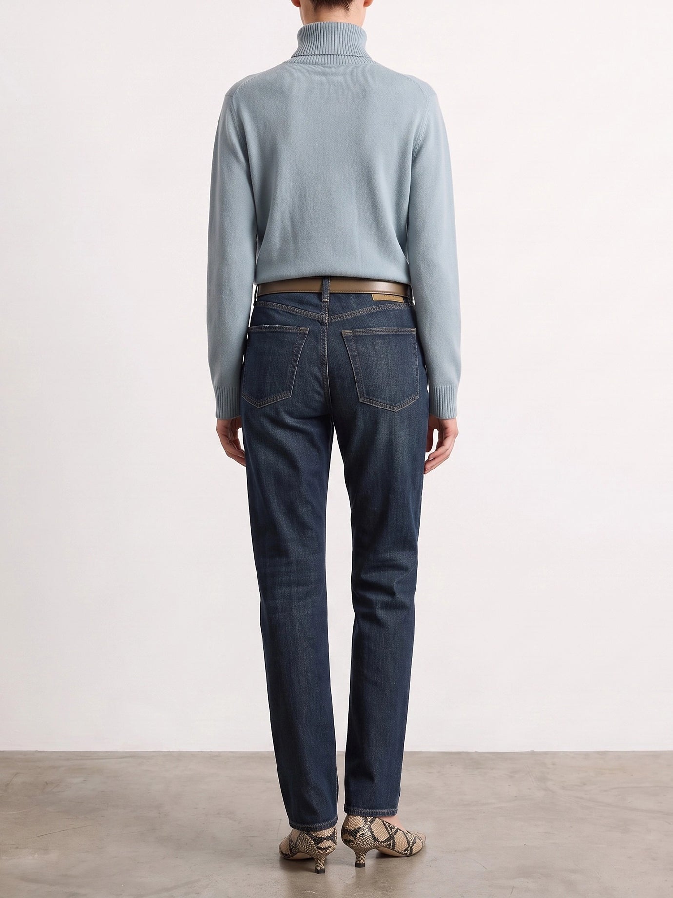 Straight-leg jeans Logo  Blue - Prada Women | PDP | VIETTI Online Store | Zoom-Modal_3
