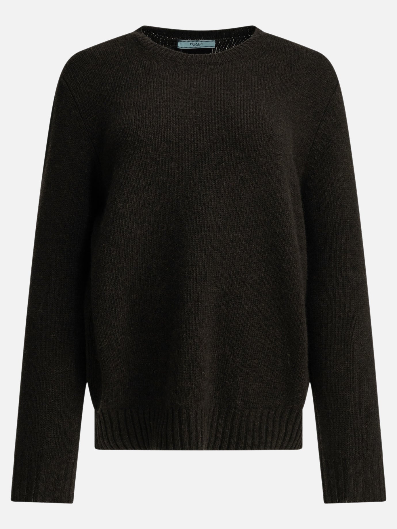 Crewneck sweaters Solid colour  Brown - Prada Women | PDP | VIETTI Online Store | thumbnail