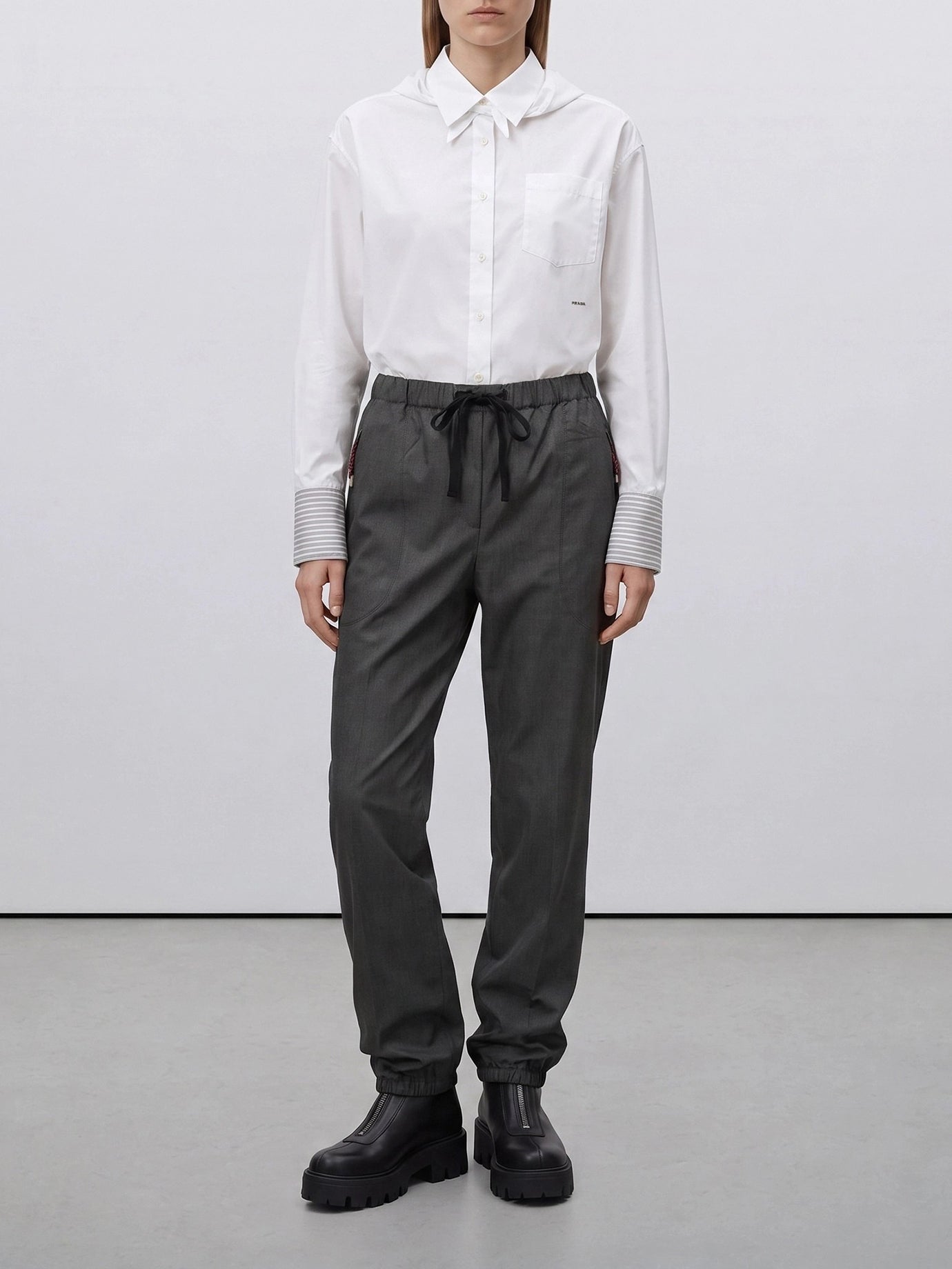 Casual shirts Logo  White - Prada Women | PDP | VIETTI Online Store | thumbnail_2