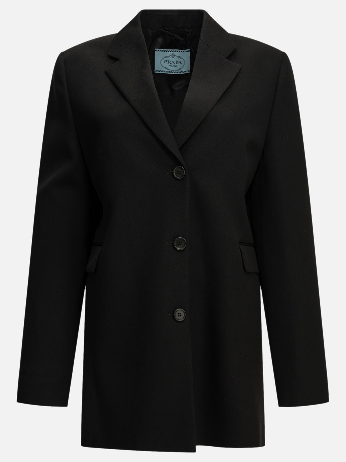 Prada Single-breasted wool blazer Black

