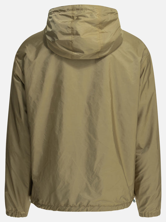 Prada Reversible windbreaker jacket with logo Beige

