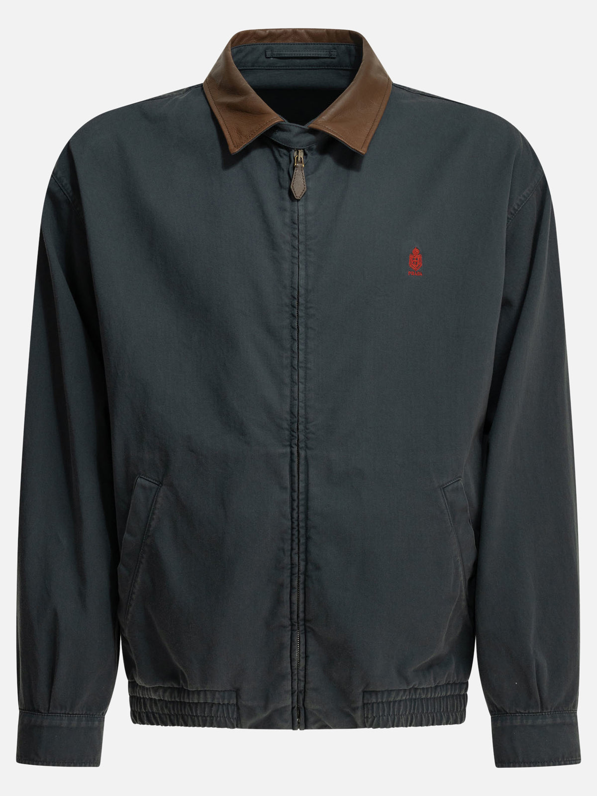 Prada Striped shirt with zipper Light blue - Men | VIETTI Online Store