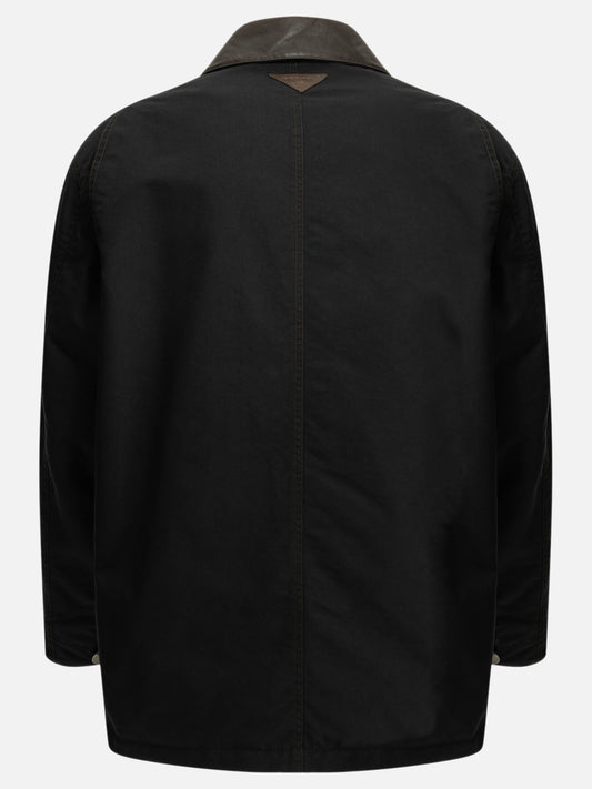 Prada Short down jacket made of technical cotton Black

